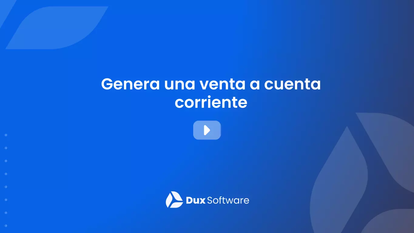 Genera una venta a cuenta corriente