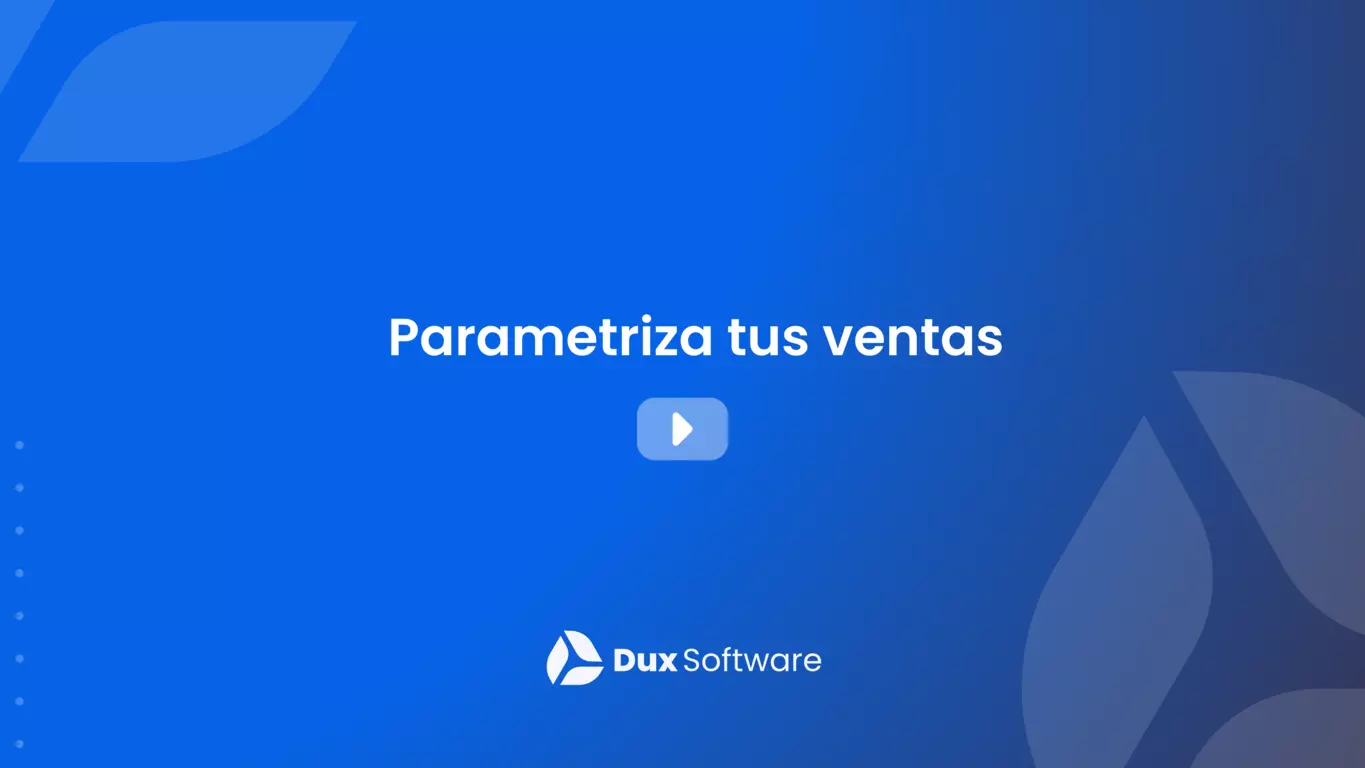 Parametriza tus ventas